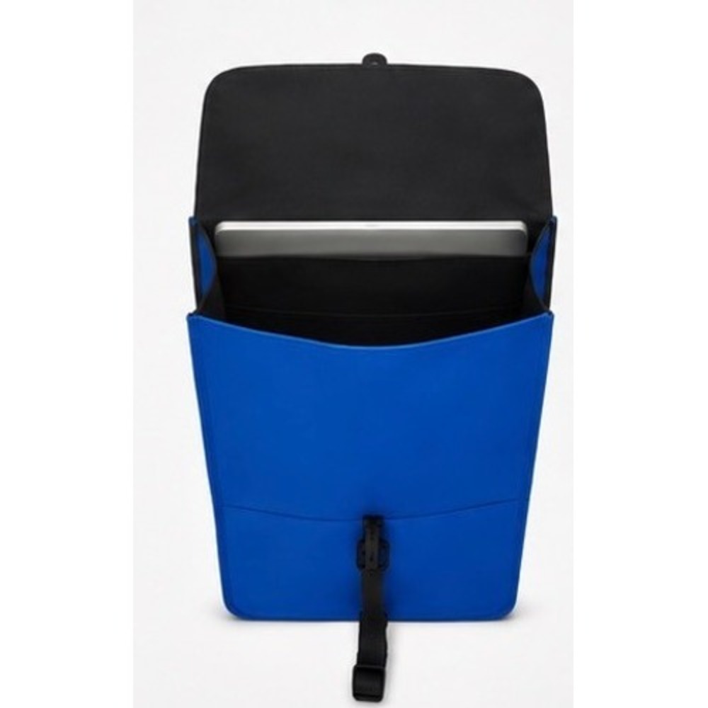 Rains Backpack W3 Waves Blue Waterproof Laptop Minimalist Rucksack Unisex NWT - Picture 5 of 8
